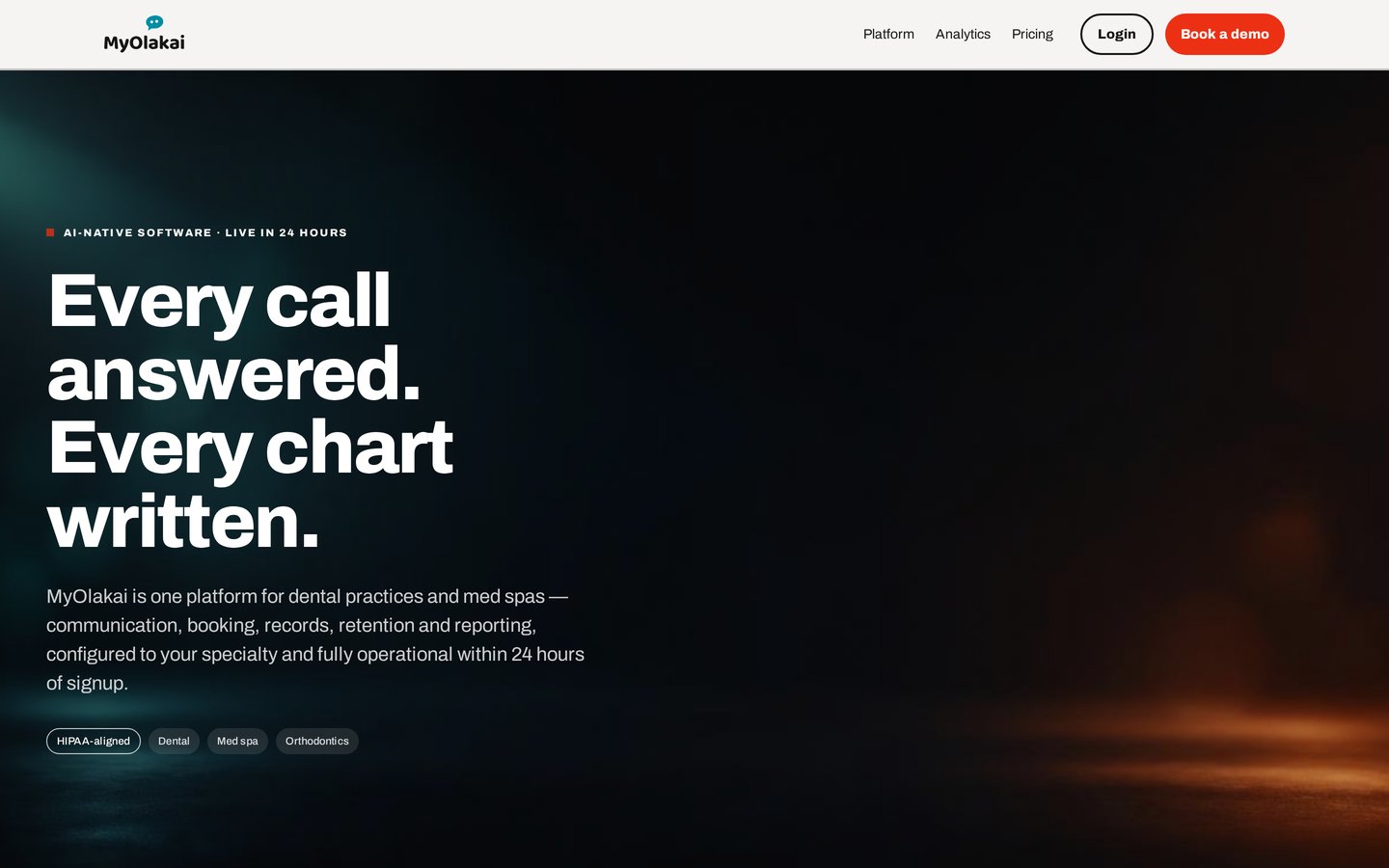 Homepage of the MyOlakai website designed by Naluworks.io